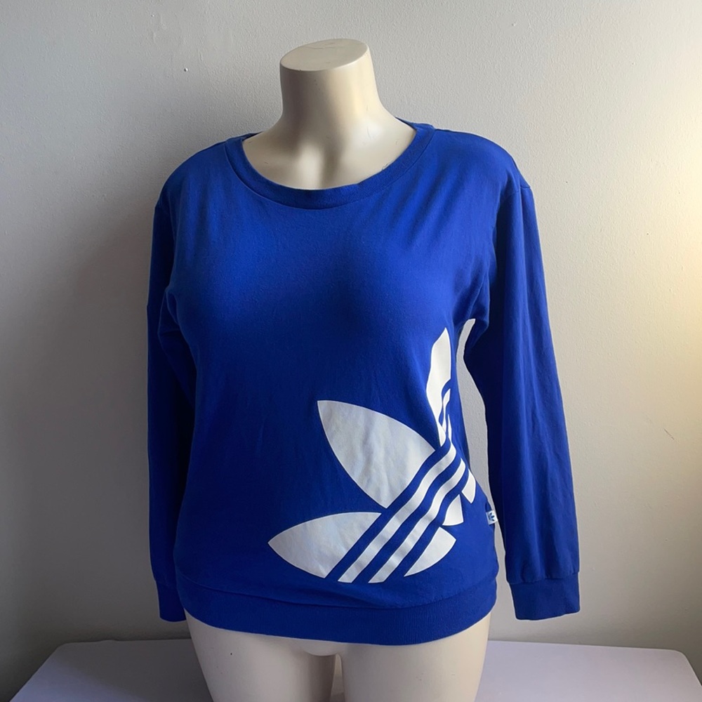 Blue adidas Crewneck Sweater Medium .